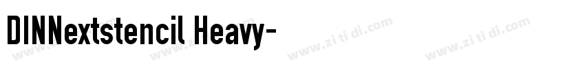 DINNextstencil Heavy字体转换